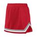 Augusta Sportswear 9146 Athletic Girls Pike Skirt in Red/White/Metallic Silver size Large | Polyester Blend