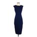 Express Casual Dress - Bodycon: Blue Solid Dresses - Women's Size 0