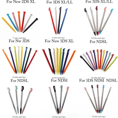 Plastic&Metal Touch Screen Stylus Pen Game Console Pen For Nintend 3DS 2DS XL LL for New 3DS LL XL for NDSi Game Accessories