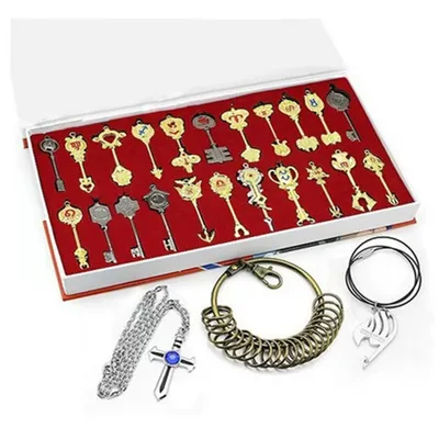 25pcs/set Anime Figure Elza Lucy Cosplay Keychains Pendant Brinquedos Action Figure Keyrings