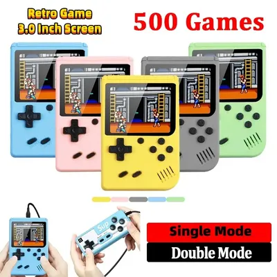 Mini Handheld Video Game Consoles 8 Bit 3.0 Inch Color LCD Retro Portable Color Gaming Player Built