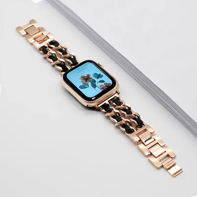 Strap For Apple Watch Ultra 49mm Band chain 45mm 41mm 38 42mm 40 44mm Bracelet Steel luxury iWatch