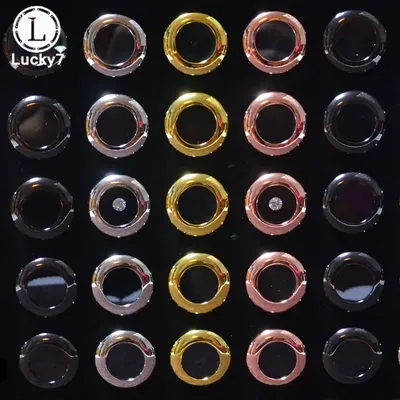 10pcs/lot Round Stainless Steel Bare Stone Display Box Gem Cases High Quality Metal Stone Storage