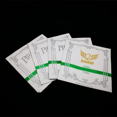 Full Set Chrome Steel Violin Strings Set (319020) E/A/D/G Medium Gauge with Black-Ball End Violino