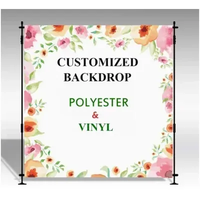 Personalized Polycotton Arch Cover Plinth Cylinder Washable Weatherproof Polyester Fabric Vinyl Custom Photo Background Backdrop