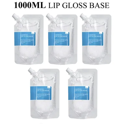 5*200ml Clear Lip Gloss Base Gel in Bulk DIY Moisturizing Lipstick Material Gel Handmade Lip Gloss