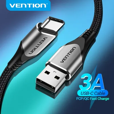Vention USB Type C Cable for Samsung Poco S21 3A Fast Charging USB C Charger Date Wire for Xiaomi