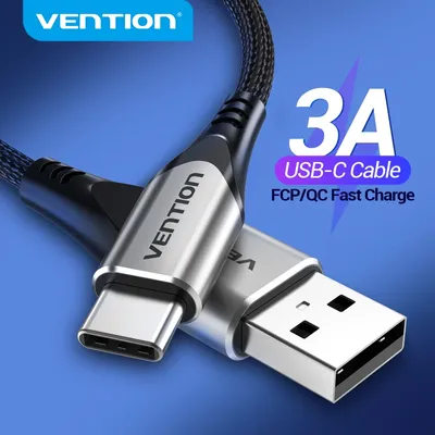 Vention USB C Cable Type C Charging Cable for Xiaomi 11T Pro Huawei Samsung S21 3A Quick Charge 3.0