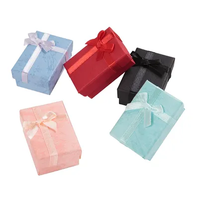 60pcs Jewelry Box Earrings Necklace Rings Gift Box Packaging High Quality Paper Jewelry Display with