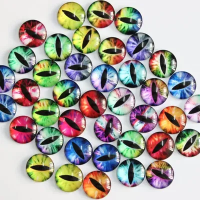 Onebeading 6 8 10 12 14 16 18 20 25 30 35MM Random Mixed Toys Dolls Eyes Round Glass Cabochon Flatback Photo DIY Making K05522