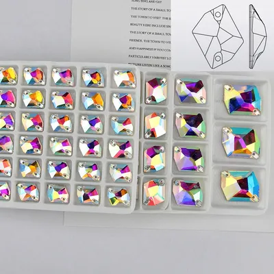 3265 Cosmic Sew-on Stone Glass Sew On Strass Sewing Stone Flatback 2 holes DIY Loose Rhinestone For bag Dress