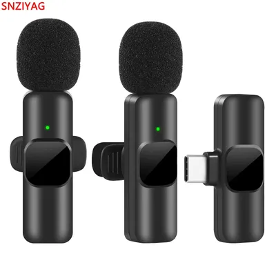 New Wireless Lavalier Microphone Portable Audio Video Recording Mini Mic for iPhone Android Live