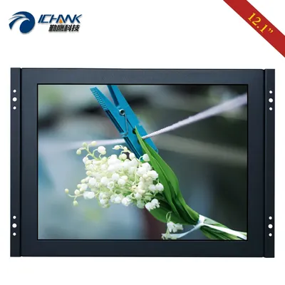 12.1"inch Monitor 1024x768 HDMI-in Metal Case Embedded Open Frame LCD Screen with Scratch Protective