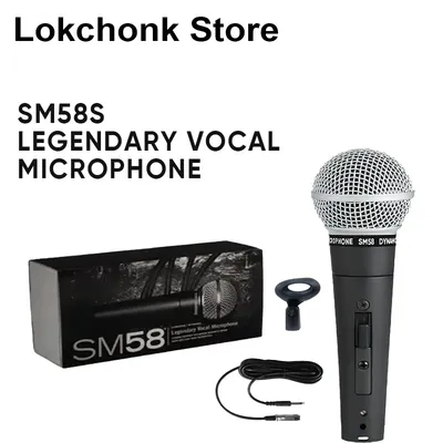 Metal SM58 cardioid Dynamic Microphone For Stage Singing Professional Wired Microphone for Shure