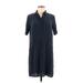 Topshop Casual Dress - Shirtdress: Blue Dresses - Women's Size 6