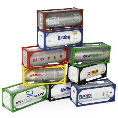 Evemodel C8723 1 Unit HO Scale 1:87 20' Tank Container 20ft Tanktainer Shipping Intermodal Container
