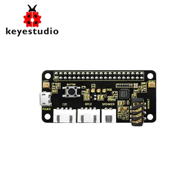 Keyestudio 5V ReSpeaker 2-Mic Pi HAT V1.0 Expansion Board For Raspberry Pi 4B/3B+/3B CE