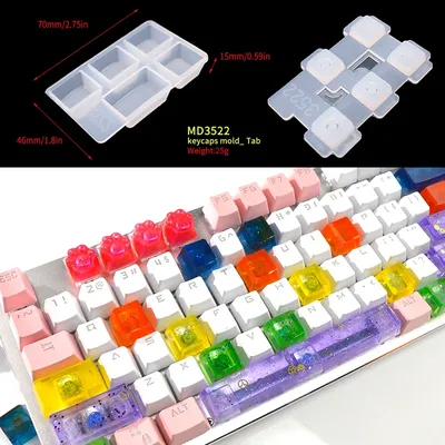 TC156 DIY Set Manual Mechanical Gaming Keyboard Key Caps Resin Clavier Silicon Molds Keycap Mold For