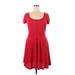 Love Squared Casual Dress - Fit & Flare: Red Dresses - New - Women's Size 1X