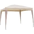 Gazebo 3x3 Beige a Fisarmonica Giardino Richiudibile Portatile Pieghevole Sacca