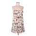 Saltwater LUXE Casual Dress - Slip dress: Ivory Floral Motif Dresses - Women's Size Medium