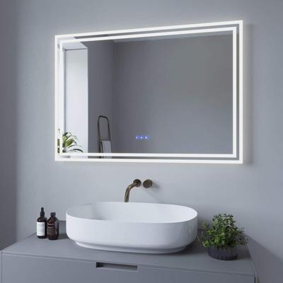 LED Spiegel mit Beleuchtung für Badezimmer 100x70cm ESSENS Typ C Touch Sensor Dimmbar