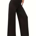 Plain Mid-Stretch Pantalons D'extérieur, Pantalons Larges Confortables Et Sportifs, Vêtements De Sport Pour Femmes