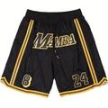 Short De Basket-ball Black Mamba 8 24 Pour Hommes, Maille Rétro Brodée Cousue Avec Poches Zippées, Short Respirant À Séchage Rapide Pour Hommes, Taille S-XXXL