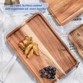 1pc plateau en bois d'acacia rectangulaire, plateau de bonbons de gâteau de collation de fruits secs, plateau de thé en bois, plateau de collation de charcuterie d'apéritif