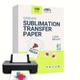 Sublimation Paper Heat Transfer Paper Inch A4 100 Feuilles Pour Toute Imprimante Jet D'encre Epson Sawgrass Avec Encre De Sublimation Pour Mug, T-Shirt, Tissu Léger, 8,5x11 Pouces (21x30cm)