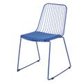 Chaise en métal bleu