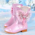 Fille Bottes Bottes mi-mollet Botillons Bottes de combat Gomme Cuir Portable Absorption des chocs Respirabilité Chaussures de princesse Grands enfants (7 ans et ) Petits enfants (4-7 ans) du