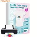 50/100 Feuilles De Papier De Sublimation - Papier De Transfert Thermique A4 Pour Imprimantes À Jet D'encre Avec Encre De Sublimation - Parfait Pour Les T-shirts, Les Tasses Et Plus Encore !