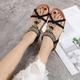 sandales d'été pour femmes gladiateur romain chaussures plates à enfiler chaussures plates élastiques mignonnes sandales de plage pour femmes noir bleu marron jolie bride à la cheville élastique