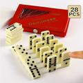 28 Dominos, Échecs de cartes, Jeux de société, Boîte de rangement en PVC, Diverses couleurs disponibles, cadeau de jeu