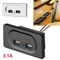 3.1A 12 V Double Port USB Chargeur Rapide Prise De Courant Panneau Moto Voiture VR