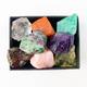 Pierres Chakra en cristaux naturels de grande taille, boîte de collecte de pierres précieuses en cristal pour cadeau, cristal, décoration de la maison, fabrication de bijoux, 8 pièces