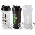 Protein Shaker Bottle, 600ml BPA-Free Leak Proof Smothies Mixer Water Blender Cup Water Bottle For Sports Gym Fitness