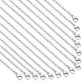 30pcs 1.5mm Collier En Acier Inoxydable Chaîne Croix Chaîne Fil Plat O-Line Soudage Bouche Collier Titane Acier Couple Avec Fermoir Homard Bijoux Avec Chaîne Pour La Fabrication De Bijoux DIY