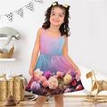 Mädchen' 3D Blumen Cami-Kleid Rosa Ärmellos 3D-Druck Sommer Sport Natur Täglich Festtage Kuschelig Brautkleider schlicht Schön kinderkleidung 3-12 Jahre Casual kleid Trägerkleid Übers Knie Polyester