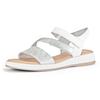 Sandalette GABOR "RHODOS", Damen, Gr. 35, bunt (silberfarben, weiß), Glattleder, klassisch, Schuhe, Sommerschuh, Sandale, Keilabsatz, in Komfort-Schuhweite G (=weit)