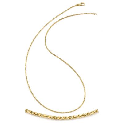 Collierkettchen FIRETTI "Schmuck Geschenk Gold 333 Zopfkettengliederung 1,3 mm breit" Gr. 50, gold (gelbgoldfarben), Halsketten, Damen, 50, Gelbgold 333, B: 1,3mm, Made in Germany, B:1,3mm Image