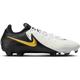 NIKE Herren Fussball-Rasenschuhe Phantom GX 2 Pro FG Low-Top Soccer Cleats, Größe 39 in WHITE/BLACK-MTLC GOLD COIN