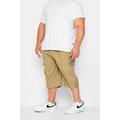 Size 6Xl Mens D555 Big & Tall Beige Brown Leg Pocket Cargo Shorts Big & Tall