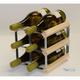 Classic 6 bottle pine wood and galvanised metal wine rack ready assembled