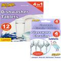 (Dishwasher Tablets) Dishwasher Glassware Cleaning Tablets Protector Rinse Aid Fresh Sparkling
