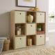 Storage Cube 9 Shelf Bookcase Wooden Display Unit Organiser Sonoma Oak Furniture