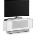 Centurion Supports Hampshire Corner-Friendly Gloss White with White Beam-Thru Remote Friendly Door 26-50 Inch TV Cabinet