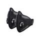 Dustproof Face Mask Activated Carbon Dust Mask with Filter Filtration Cotton Sheet and Valves for Exhaust Gas, Pollen Allergy(Black-2Pack)