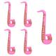 (Pink, 5pcs) Inflatable Saxophone Musical Instruments Microphone Favours Bag Fillers Balloons for Hen Night Stag Dress Up Party